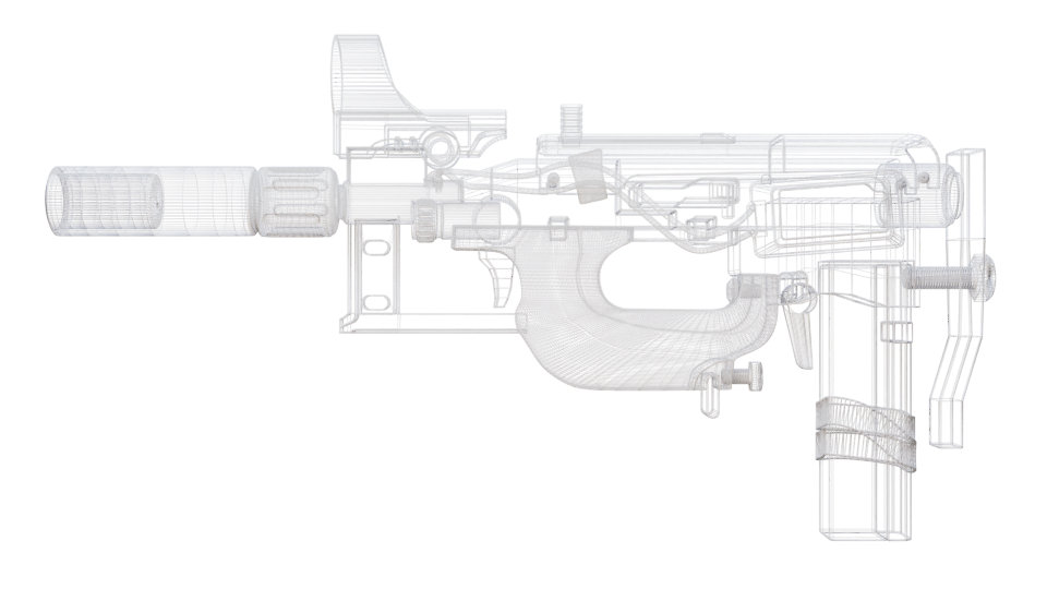 rifle scifi game asset
