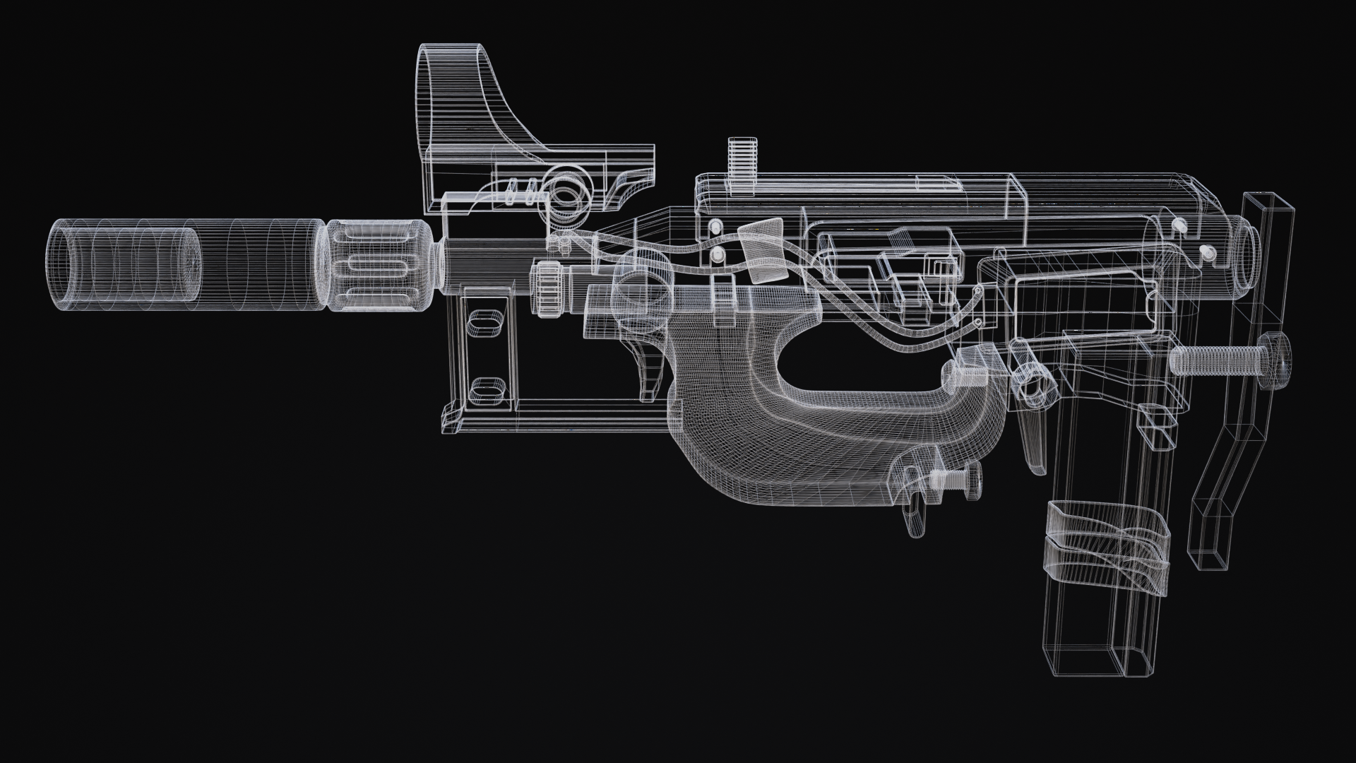 rifle scifi game asset