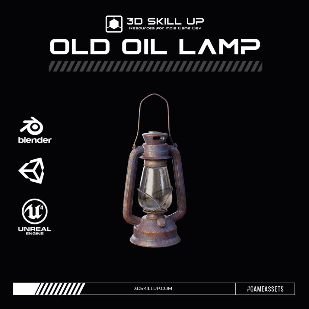Old Oil Lamp Game Ready
